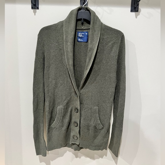 American Eagle Outfitters Sweaters - Olive Green Button Cardigan